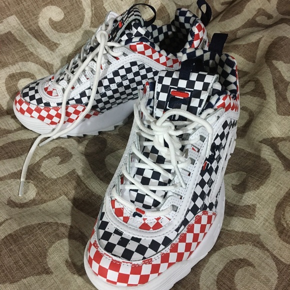 fila checkered shoes